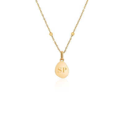 Blue Amazonite Stone Necklace (Gold)