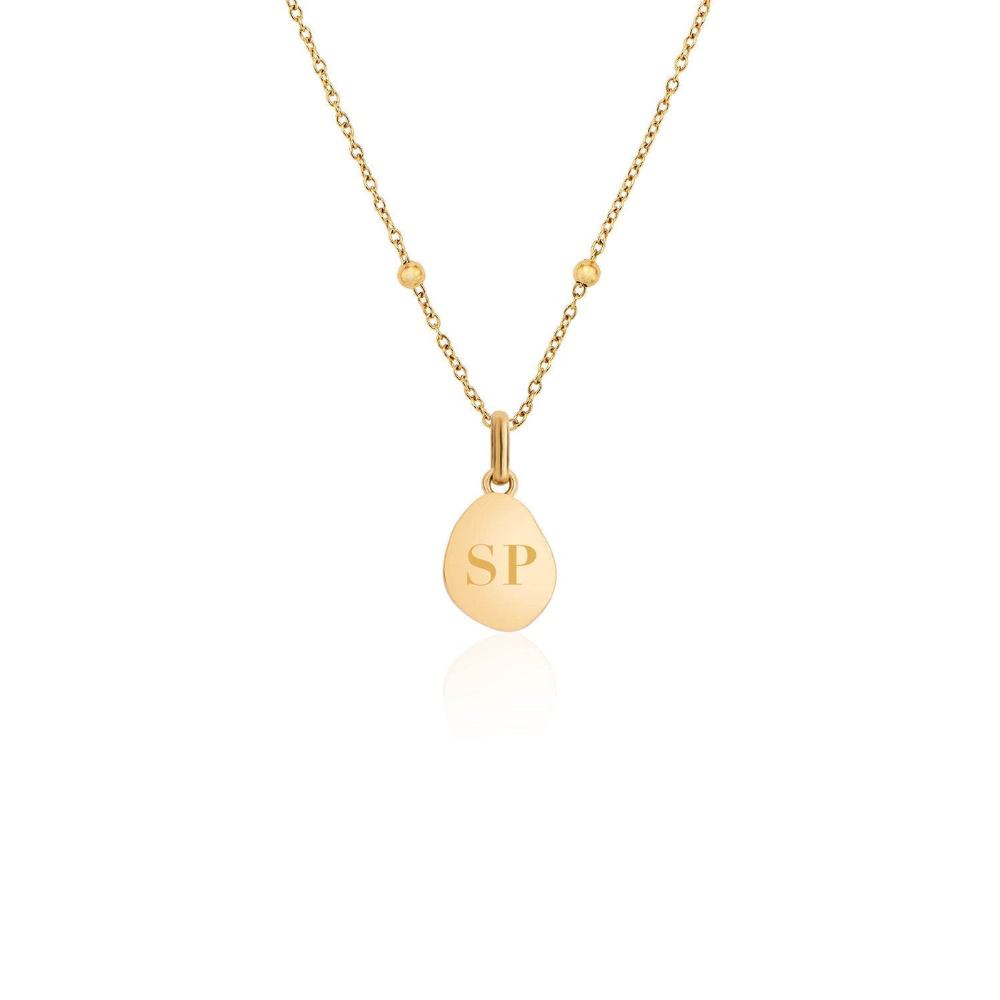 Organic Moonstone Necklace (Gold)