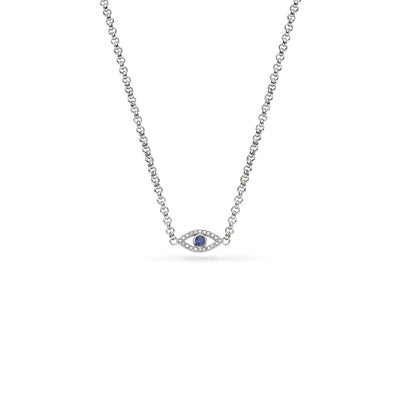 Custom Evil Eye Necklace (Silver)