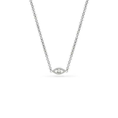 Custom Evil Eye Necklace (Silver)