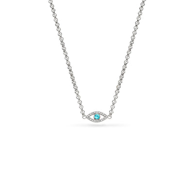 Custom Evil Eye Necklace (Silver)