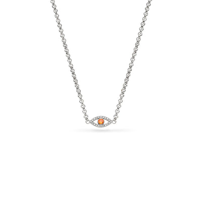 Custom Evil Eye Necklace (Silver)