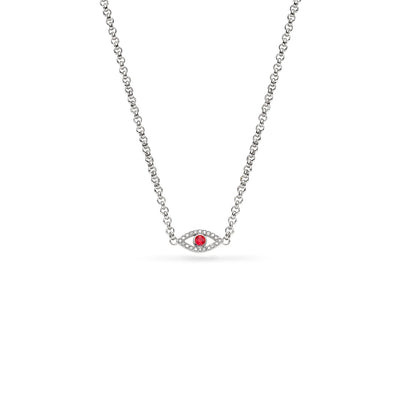 Custom Evil Eye Necklace (Silver)
