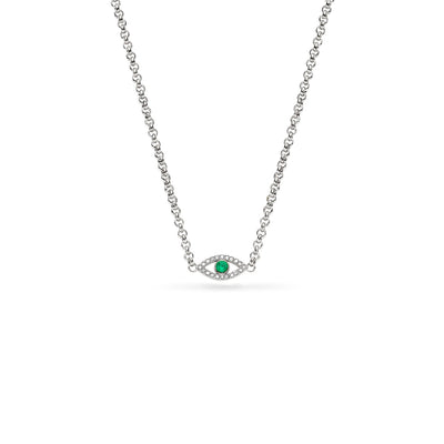 Custom Evil Eye Necklace (Silver)