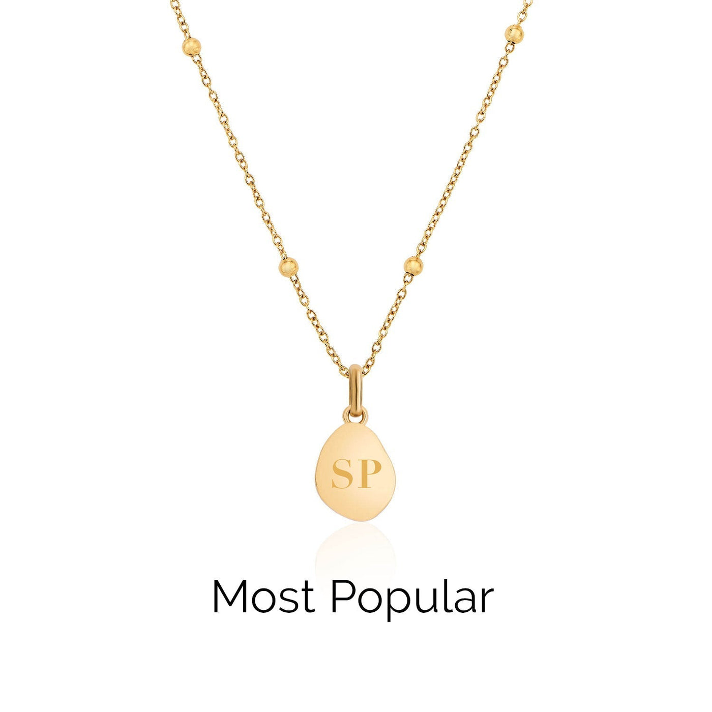 Jade Stone Necklace (Gold)