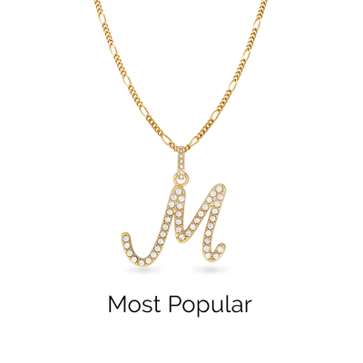Pavé Initial Necklace (Gold)
