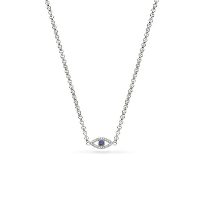 Custom Evil Eye Necklace (Silver)