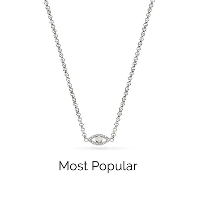 Custom Evil Eye Necklace (Silver)
