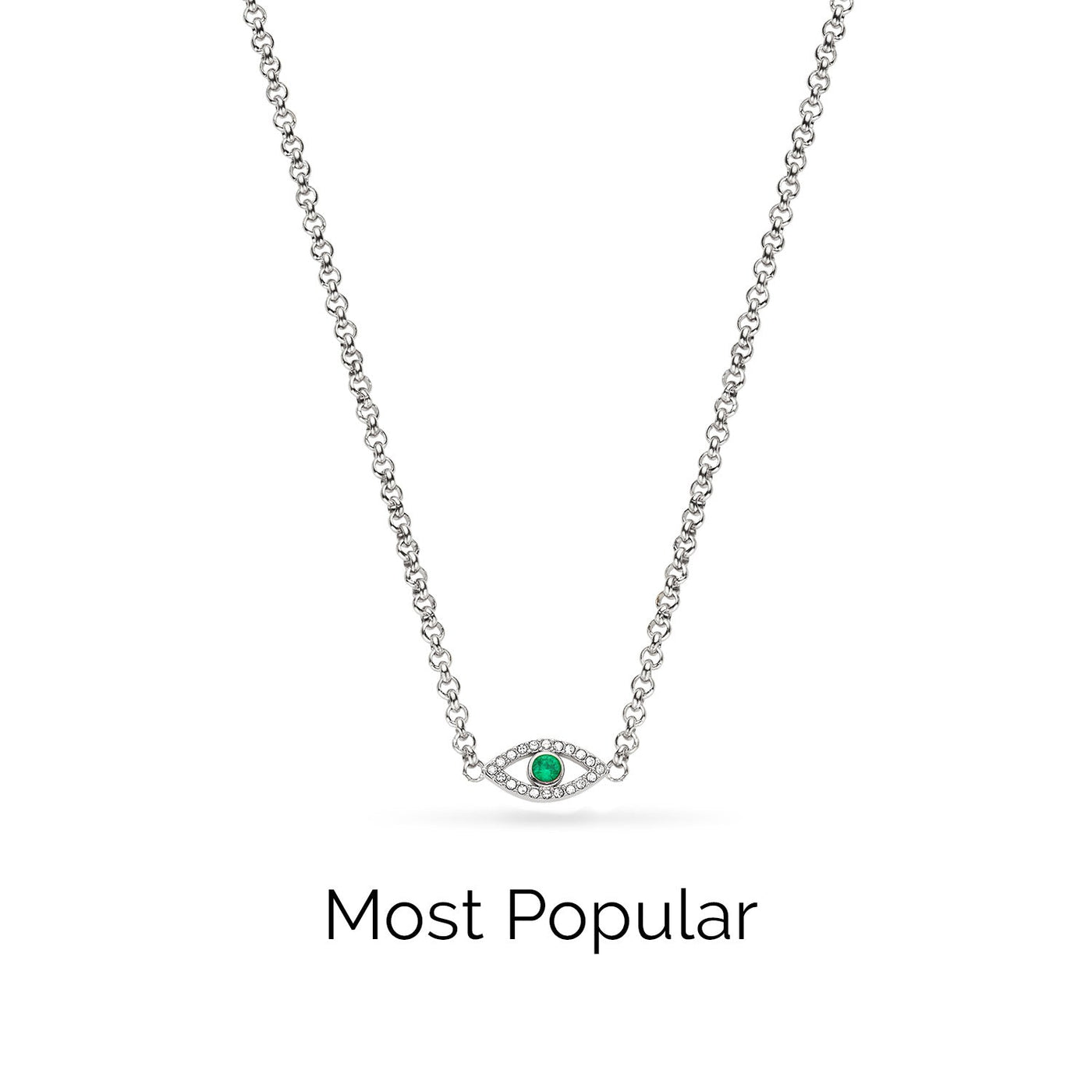 Custom Evil Eye Necklace (Silver)