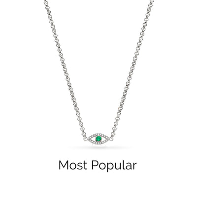 Custom Evil Eye Necklace (Silver)