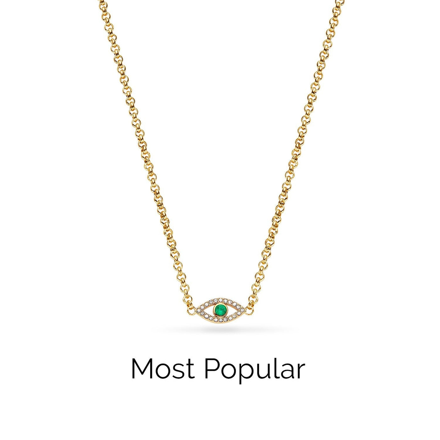 Custom Evil Eye Necklace (Gold)
