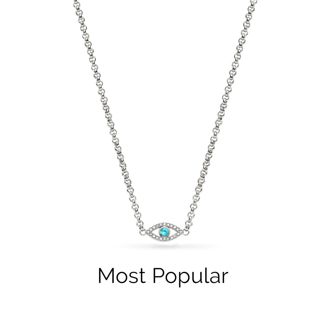 Custom Evil Eye Necklace (Silver)