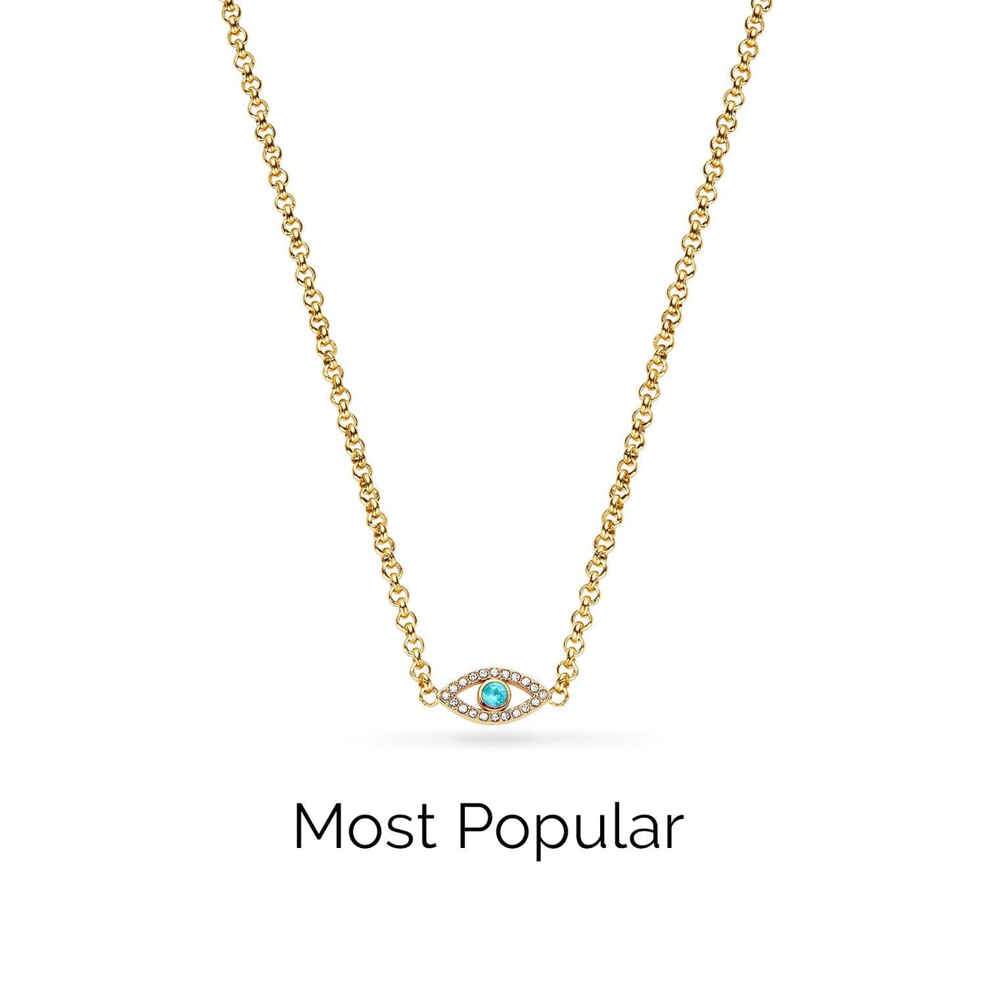 Custom Evil Eye Necklace (Gold)