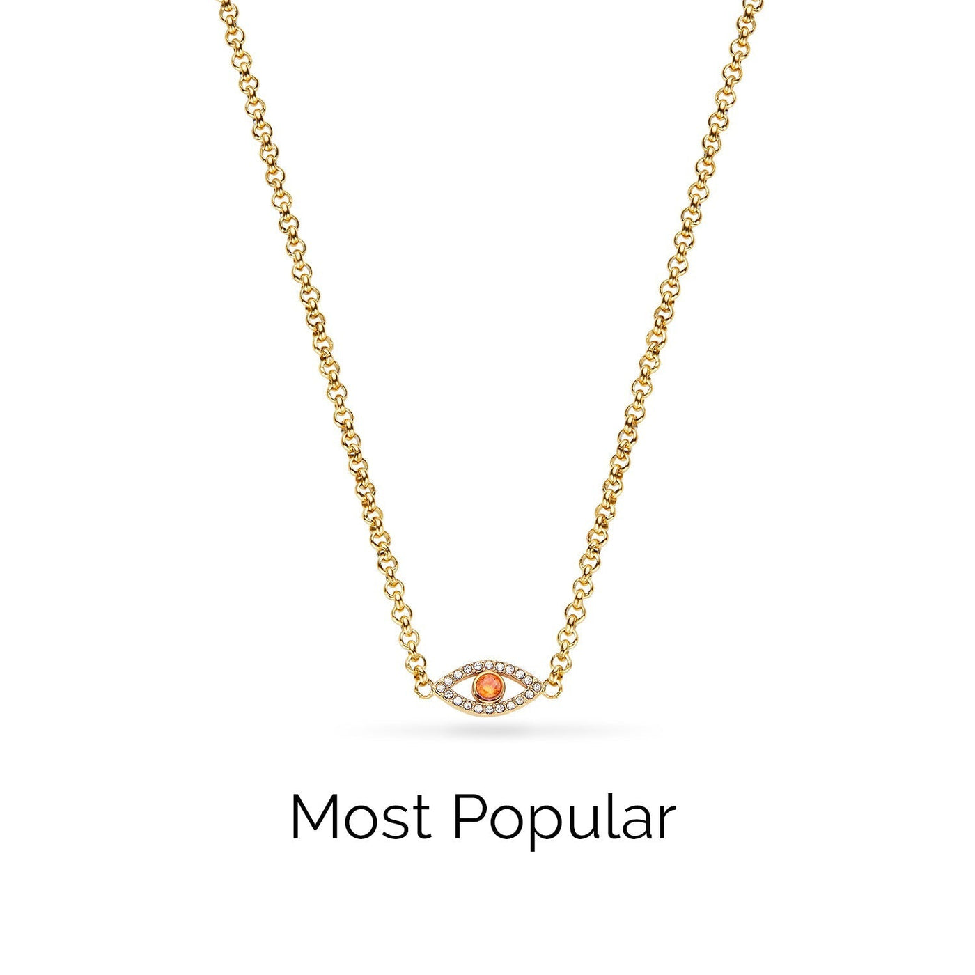 Custom Evil Eye Necklace (Gold)