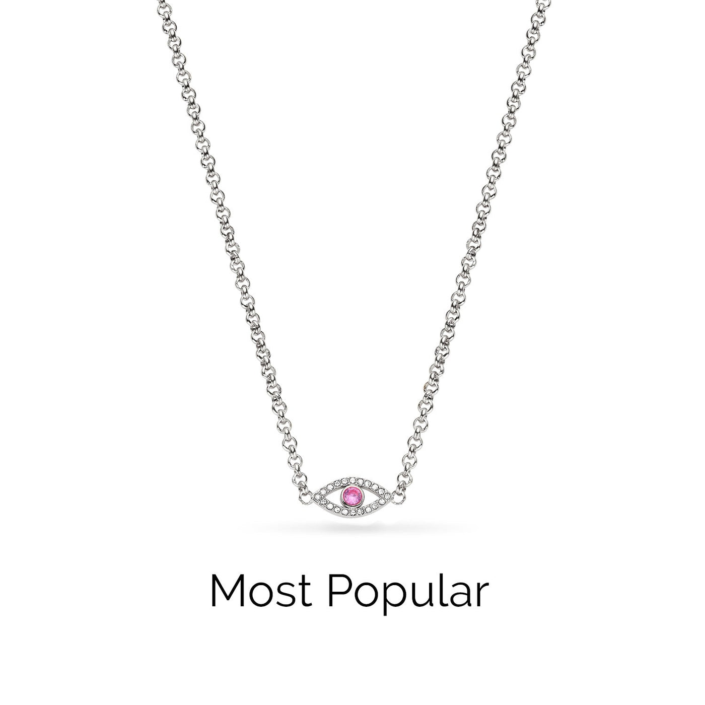 Custom Evil Eye Necklace (Silver)