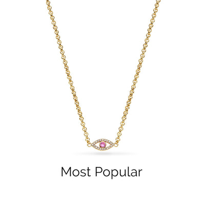Custom Evil Eye Necklace (Gold)
