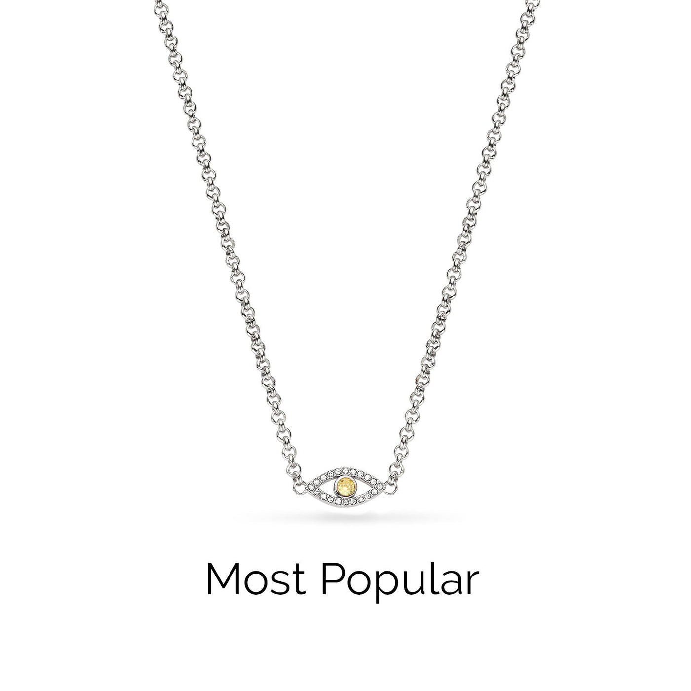 Custom Evil Eye Necklace (Silver)