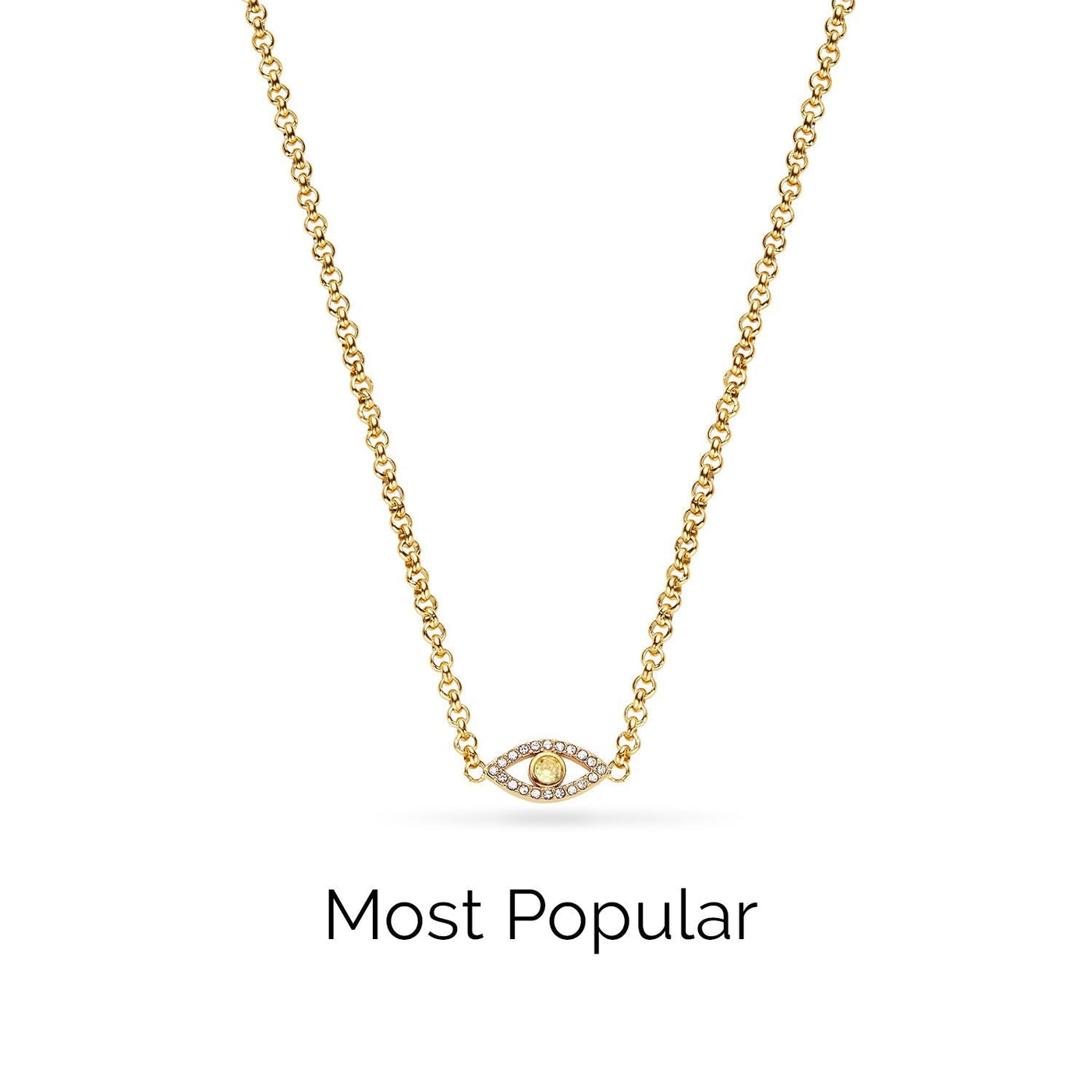 Custom Evil Eye Necklace (Gold)