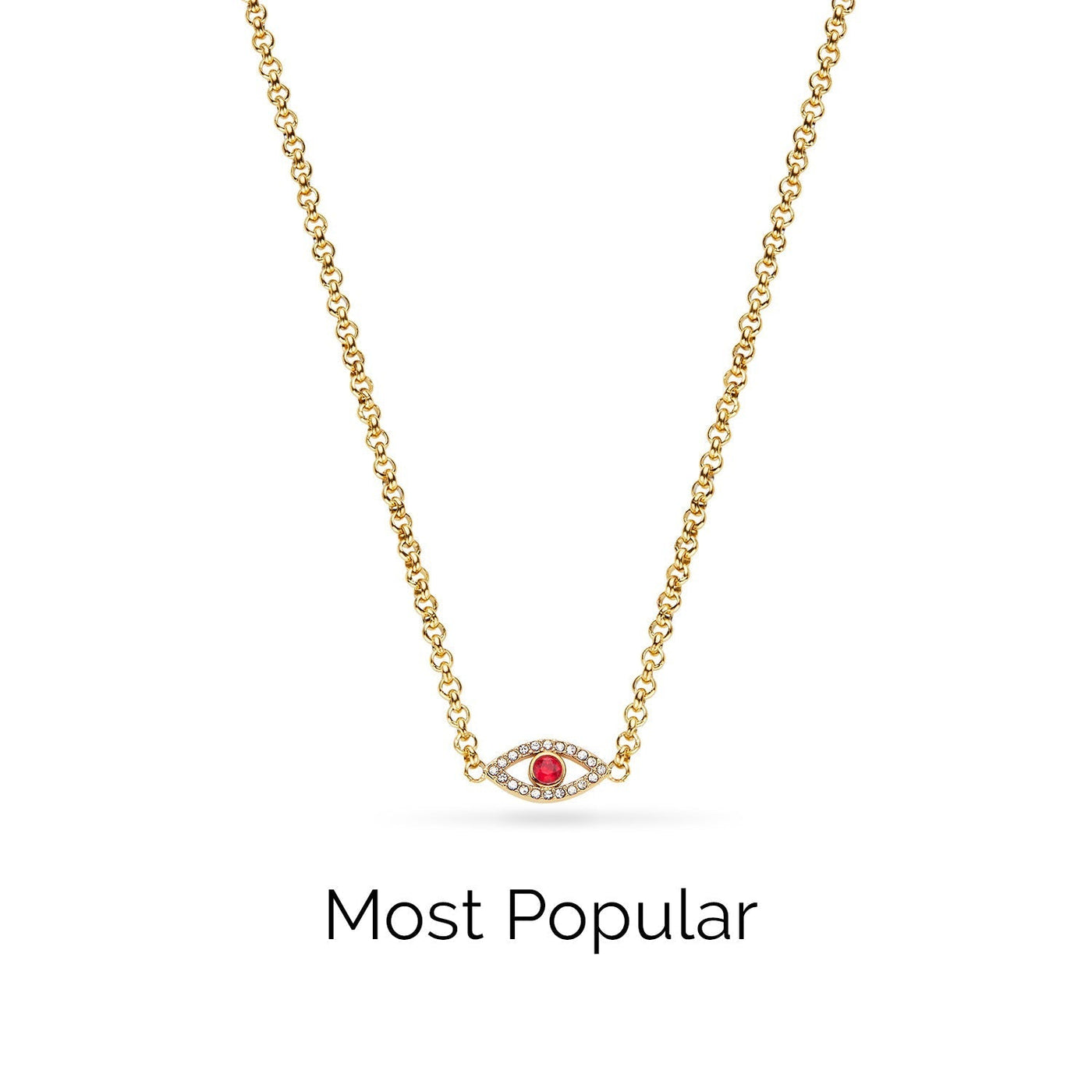 Custom Evil Eye Necklace (Gold)