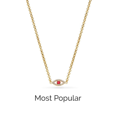 Custom Evil Eye Necklace (Gold)