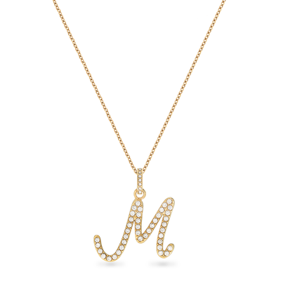 Pavé Initial Necklace (Gold)