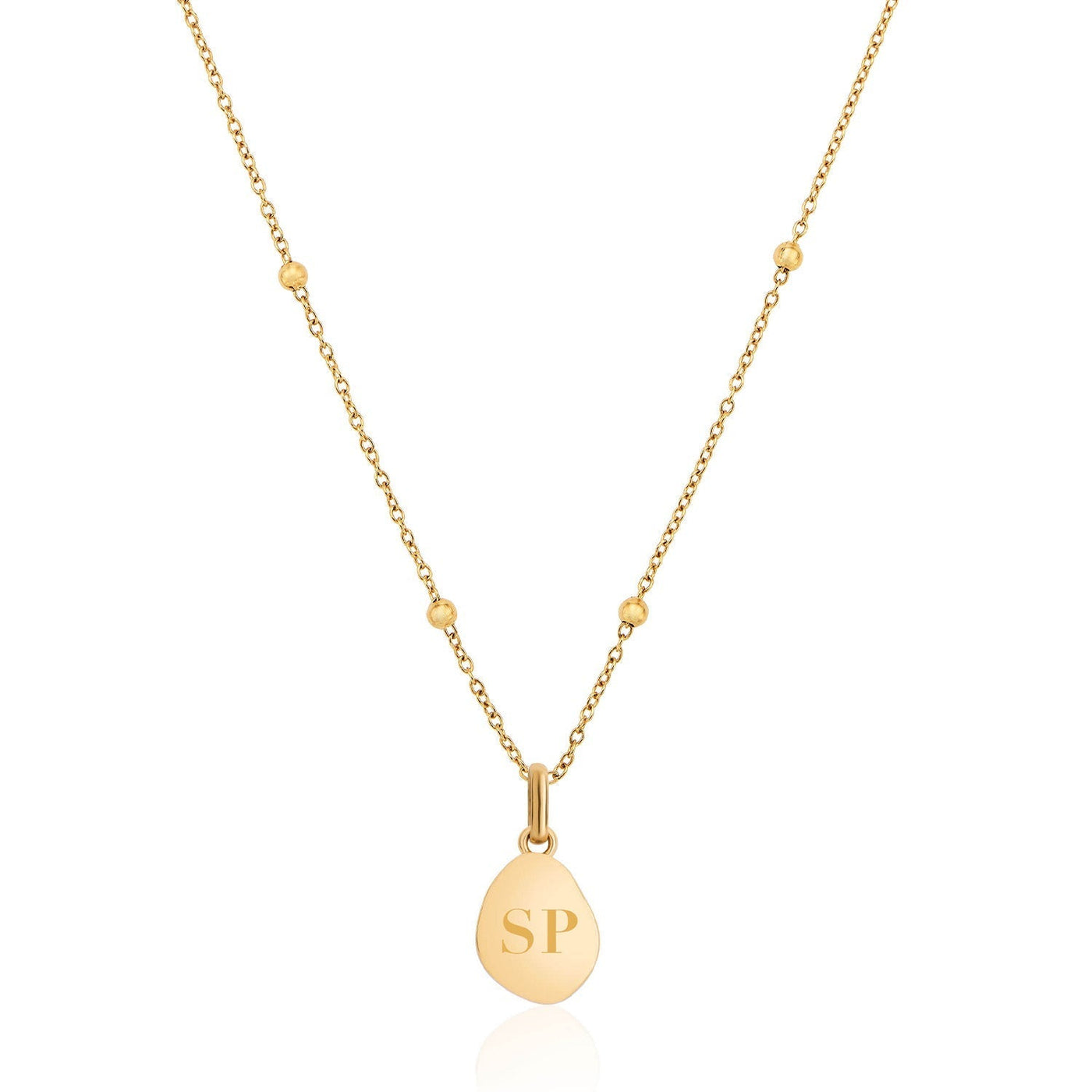 Organic Moonstone Necklace (Gold)