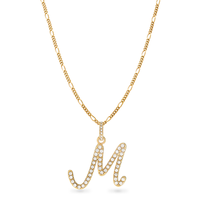 Pavé Initial Necklace (Gold)