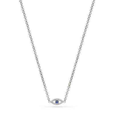 Custom Evil Eye Necklace (Silver)