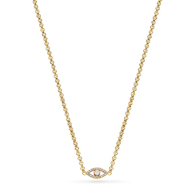 Custom Evil Eye Necklace (Gold)