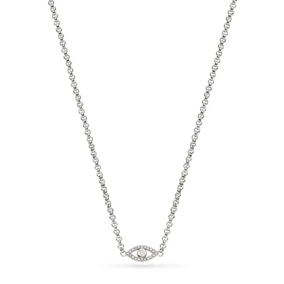 Custom Evil Eye Necklace (Silver)