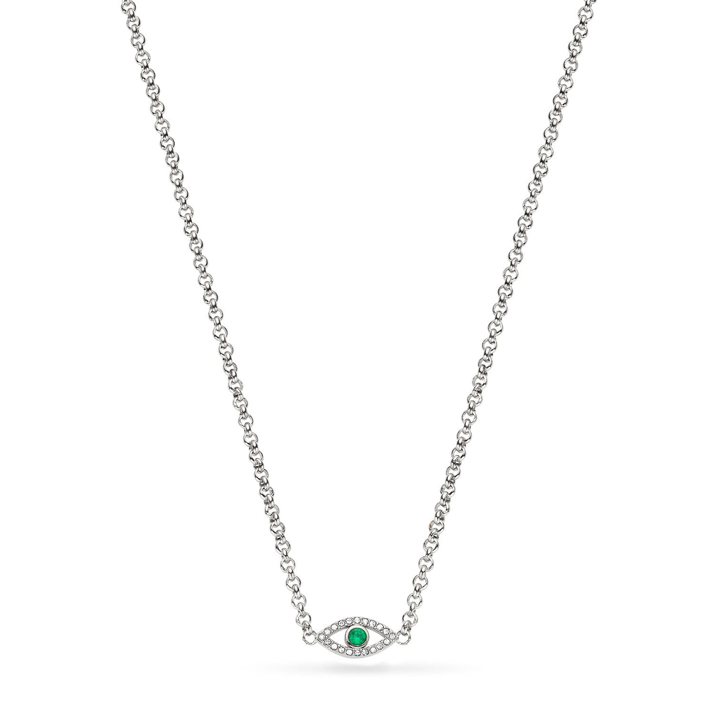 Custom Evil Eye Necklace (Silver)