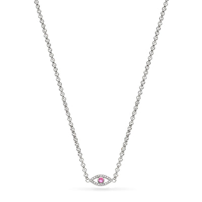 Custom Evil Eye Necklace (Silver)