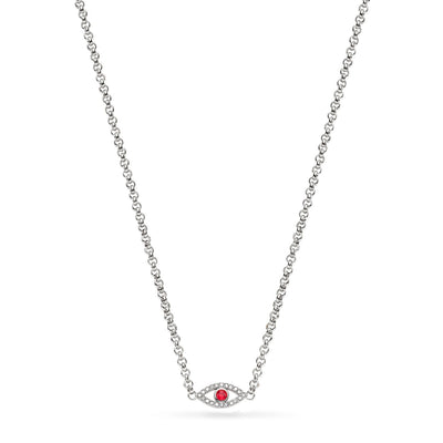 Custom Evil Eye Necklace (Silver)
