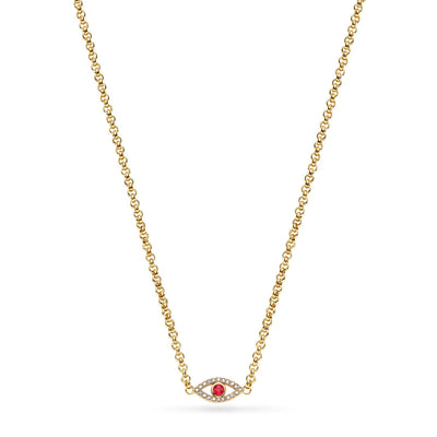 Custom Evil Eye Necklace (Gold)