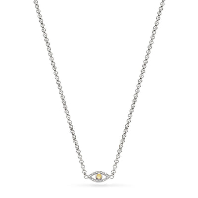 Custom Evil Eye Necklace (Silver)