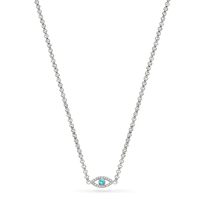 Custom Evil Eye Necklace (Silver)