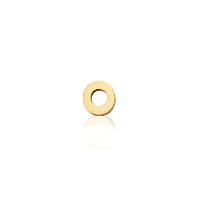 Mini Letter Sphere Chain Necklace (Gold)