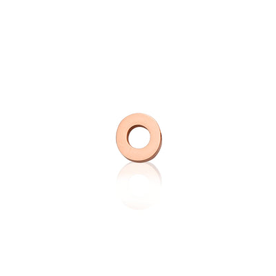 Mini Letter Sphere Chain Necklace (Rose Gold)