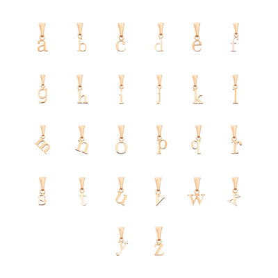 Lowercase Initial Sphere Chain Bracelet (Rose Gold)