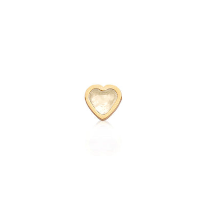 Mini Heart Birthstone Necklace (Gold)