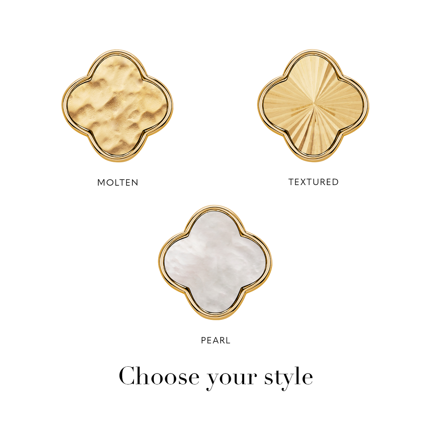 Clover Custom Name Necklace (Gold)