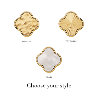 Clover Custom Name Necklace (Gold)