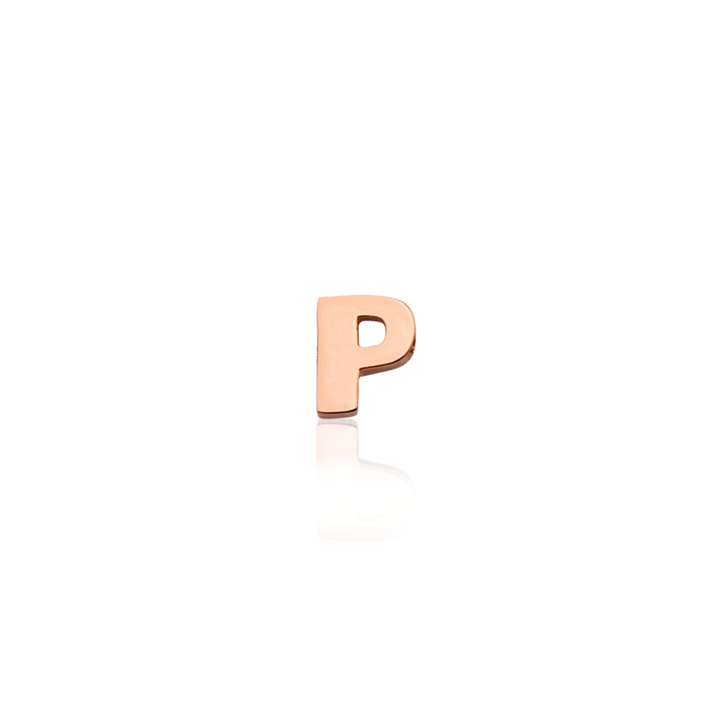 Mini Letter Sphere Chain Necklace (Rose Gold)