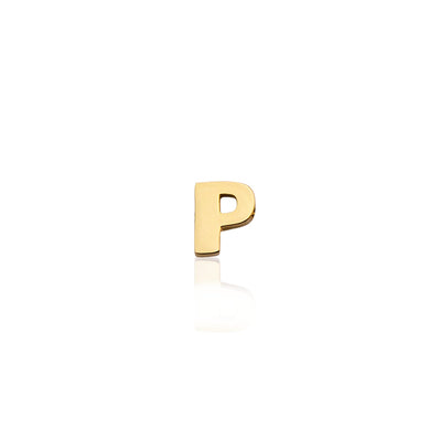 Mini Letter Sphere Chain Necklace (Gold)