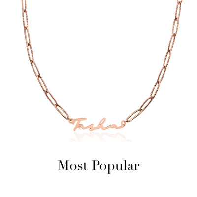 Signature Name Necklace (Rose Gold)