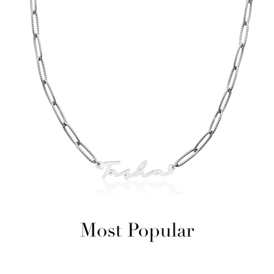 Signature Name Necklace (Silver)