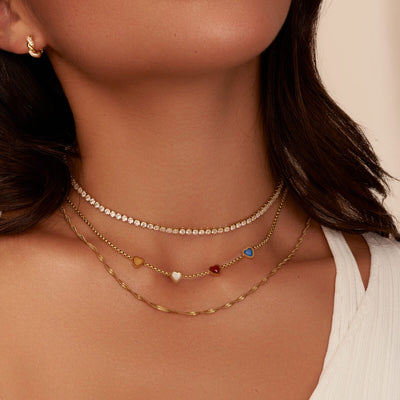 Tennis Necklace (Gold)