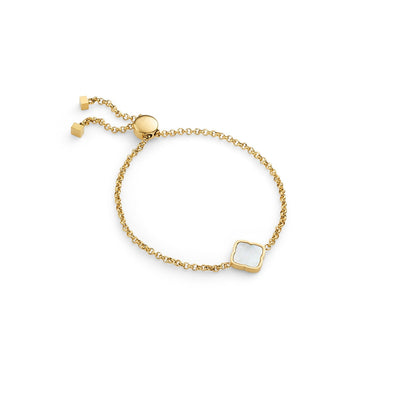 Pearl Clover Bracelet (Gold)