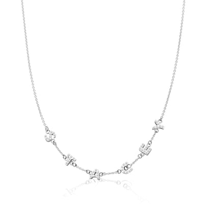 Pearl Custom Name Necklace (Silver)