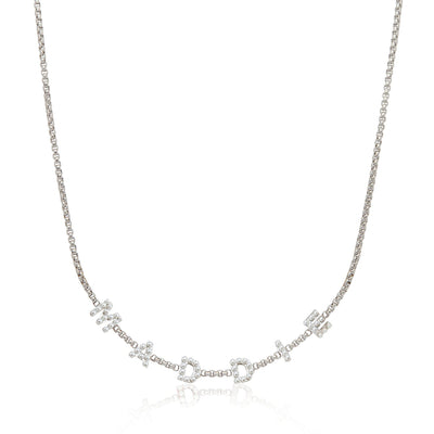 Pearl Custom Name Necklace (Silver)